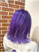 外ハネミディアムビビットブルーバイオレットラベンダー