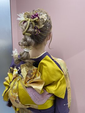 カームバイリコ 学芸大学(calm by liko) 成人式着付け/ポニテヘアセット/ポニーテール/たまねぎアレンジ