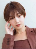 小顔ショート マッシュショート 丸みショート ミニボブ