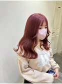 赤ピンクで女子力高めカラー♪