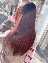 ビルド(build)&nbsp;メルティカラー_チェリーブラウン_暗めカラーレイヤーロング