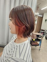 テーラヘアー 土気あすみが丘店(TELA HAIR)&nbsp;イヤリングカラー×サーモンピンク