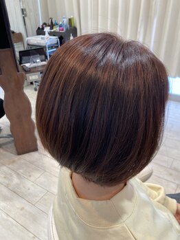 インディゴブルー 誉田店(INDIGO BLUE)の写真/白髪染め専用髪質改善、女神のほほえみカラーシステムをご用意。ダメージを抑制し髪本来の美しさに―