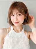 斜めバングセミディ似合わせカットこなれヘアレイヤーカット