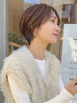 アイドットプラス 表参道(i.+omotesando) 小顔ヘアふんわりショート簡単スタイリングブリーチなしカラー