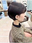 黒髪でもかわいいショートボブ