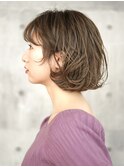 黒髪/ボブルフ/ネビージュ/小顔/ワンレン/30代/40代/50代
