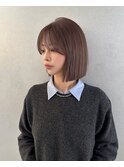あご下2センチのタッセルボブにサイドバングをたっぷりと★