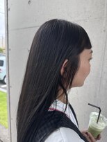アチーブティルスマートサロン 豊川末広通店(achieve till Smart Salon)&nbsp;オリーブアッシュカラー暗髪ストレートロングヘア艶髪20代30代