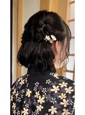 浴衣ヘアアレンジ/ハーフツイン
