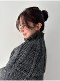 大人可愛い艶髪秋色カラーくすみベージュくびれロングレイヤー