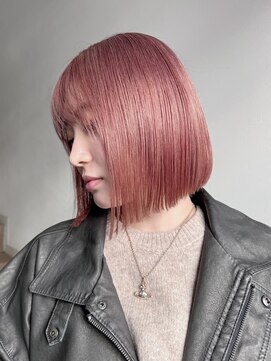 サンク 原宿 表参道(cinq) ★ブリーチカラーハイトーンカラーラベンダーピンクベージュ30代