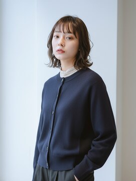 コトナ 越谷店 ミディアムヘアー/オリーブグレー/白髪染め/縮毛矯正/越谷