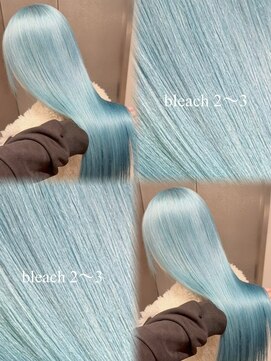 ベレーザ 渋谷(BELEZA) 16610ブリーチダブルカラーブルールーツカラーハッシュカット