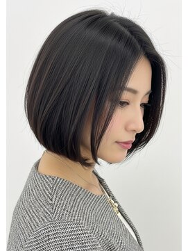 アントワープトーキョー(antwerp TOKYO) 内巻きショートボブ30代40代50代前下りショート暗髪寒色系カラー