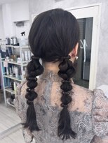 プライズ 表参道原宿店(prize)&nbsp;ツイン編みおろしアレンジヘアセットヘアメイク