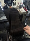 黒髪クラゲヘアー/オリーブグレー/小顔ココアベージュ