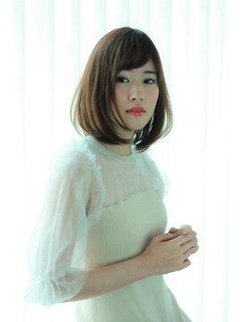 グラス(grass) シースルー 斜め前髪 フェミニン セクシー ボブ 用賀 美容室