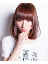 エル(LE)&nbsp;【LE】ベリーピンクボブひし形シルエットグレージュエアリー