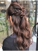 ハーフアップ×お呼ばれアレンジ
