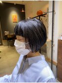 《大人可愛い》20代30代40代黒髪丸みショート 〔ROUTE 幕張店〕