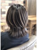 脱!白髪染め☆伸びても気になりにくいハイライト☆