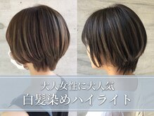 アース 大井町店(HAIR & MAKE EARTH)の雰囲気（白髪染めハイライトで大人可愛いスタイルを♪[脱白髪染め]）