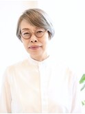 【えがお美容室 奈良店】60代に人気☆グレイヘアショートボブ