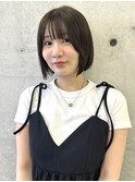 切りっぱなしミニボブ