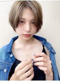Say.ree ショート メンズライク 前髪なし グレーベージュ　原宿