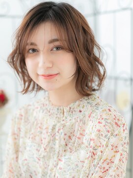 エイトサロン 八潮(8salon) 八潮/髪質改善/ベージュピンク×ふんわりボブパーマj