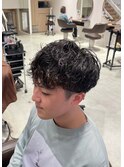 三軒茶屋_メンズ_ミディアム_パーマ_ナチュラル_ニュアンス_