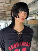 モノトーンデザイン×姫カット
