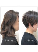 ショートばっさりビフォーアフター