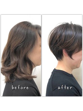 テルミークリニカルデザイン 北千里 ショートばっさりビフォーアフター