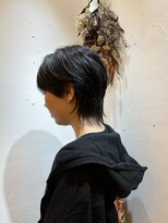 ヘアー ラボ(hair labo)&nbsp;ネオウルフ　黒髪　ショート