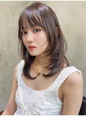 【Owelle 銀座】ミディアムレイヤー×ミルクティーベージュ