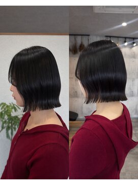 カーキヘアリンク(khaki hair link) 外ハネボブスタイル