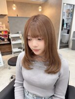 マーシュ 梅田(marshu)&nbsp;20cmばっさり！ミディアムレイヤー×くすみベージュ♪
