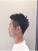 ワイルドアップバングの爽やかツーブロック☆