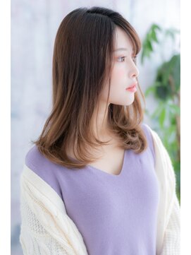 ミック ヘアアンドビューティー 大山店(miq Hair&Beauty) グラデーションカラー★オレンジブラウンレイヤーミディアムa