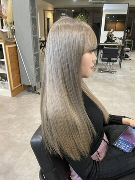 ナンバー(number+) 20代30代大人可愛い艶感ミルクティーベージュケアブリーチ