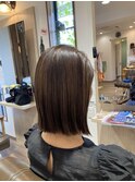 切りっぱなしボブ★髪質改善ストレートコース【Kazeiro美容室】