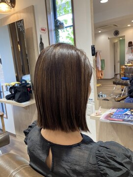 カゼイロ美容室(Kazeiro) 切りっぱなしボブ★髪質改善ストレートコース【Kazeiro美容室】