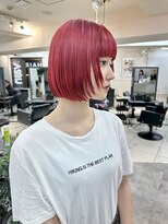 ヴェイン 渋谷(vain)&nbsp;ワインレッドカラー/レイヤーボブ/ミニボブ/メンズライク
