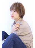 ハンサムショートのミルクティーベージュ