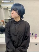 【.eer/ディア】伸ばしかけショートウルフ/ネイビーブルー