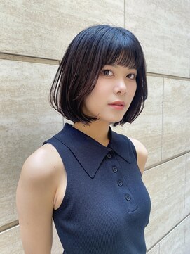 ステア ケース(stair case) 大人可愛い内巻き韓国ボブ前髪顔まわりカット