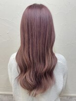 シュリット(schritt) ブリーチピンクベージュ渋谷 ウェーブロング韓国ヘア UCHIDA