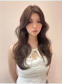 ウェーブヘア/内巻き/レイヤーカット/小顔/20代/ハッシュカット
